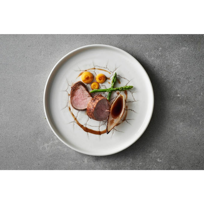 Assiettes avec rebord Studio Prints Kintsugi Agate Grey 220 mm (lot de 6) - Churchill