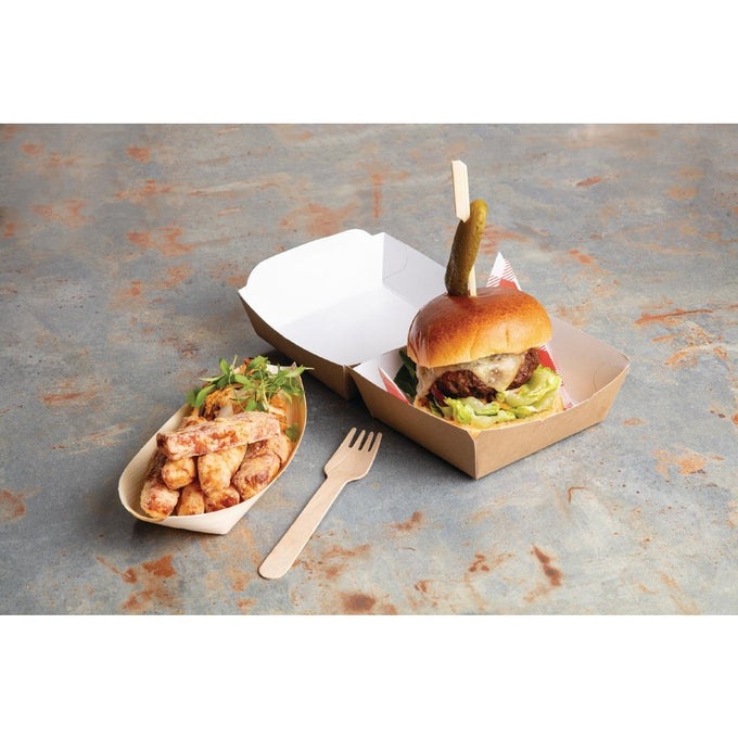 Fourchettes en bois biodégradables Recyclable lot de 100 - Fiesta Compostable