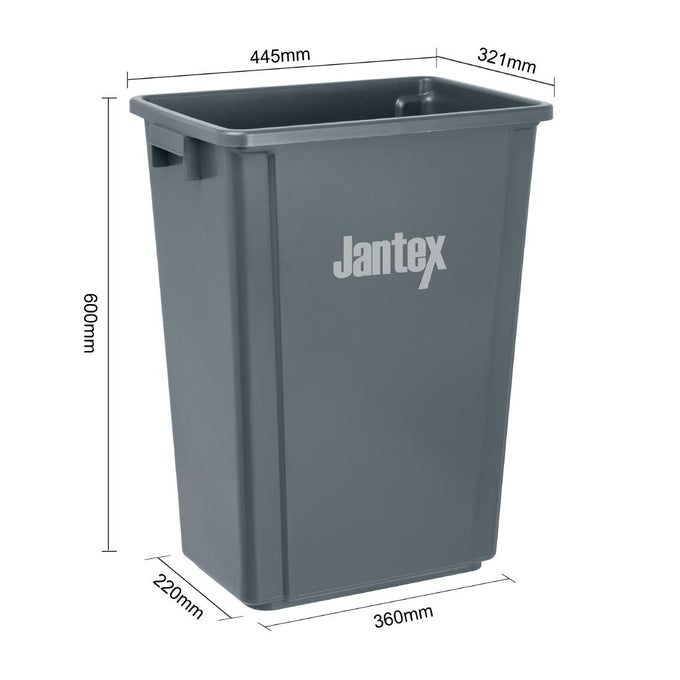 Poubelle Slim grise 60 L - Jantex