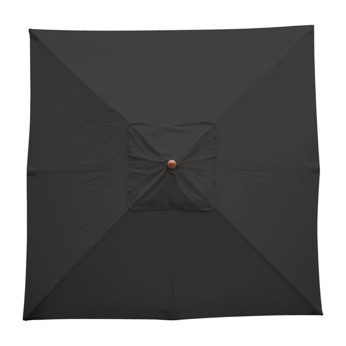 Parasol carré 2,5m noir - Bolero