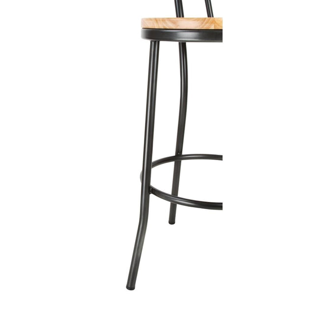 Tabouret haut Clarisse gris métal - L 430 x P 505 x H 1110 mm - Bolero