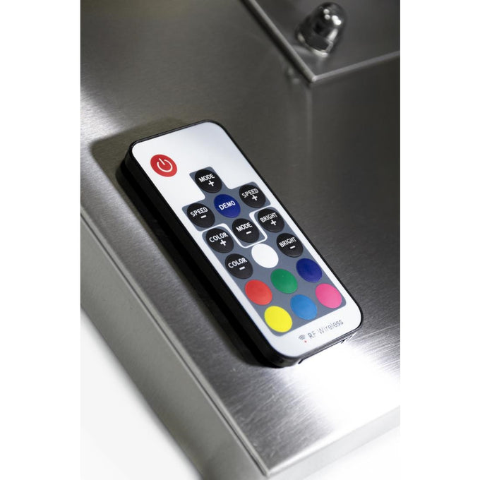 Porte-menu mural à LED couleurs en inox 4xA4 - Securit