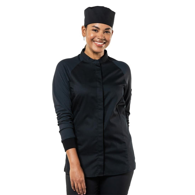 Veste de cuisine femme noire Sorella UFX - Chaud Devant