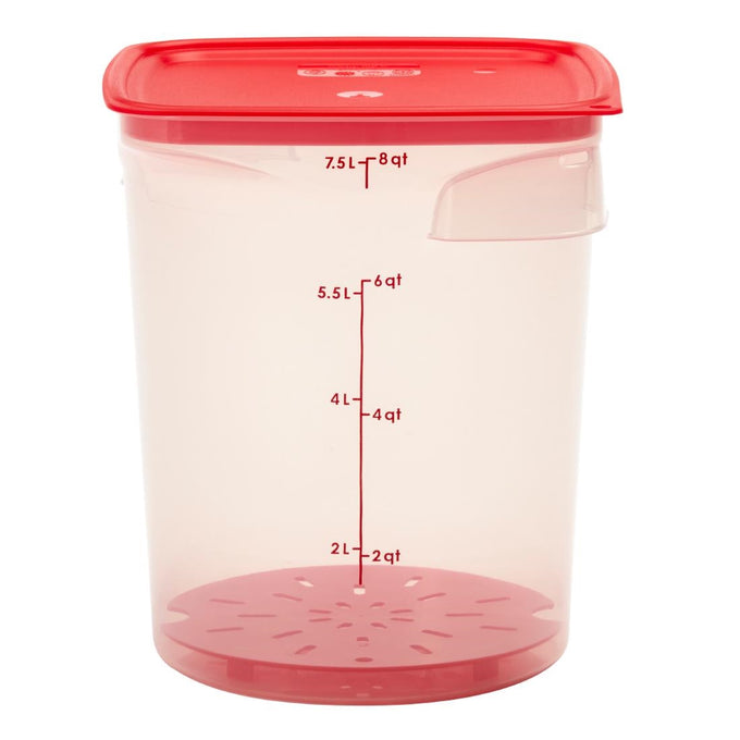 Égouttoir en polypropylène FreshPro CamRound rouge - Cambro