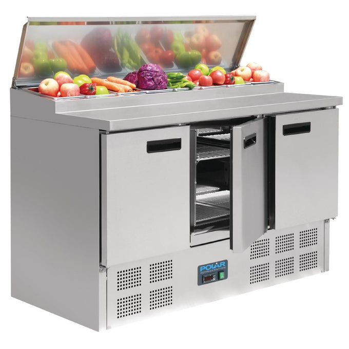 Comptoir de préparation réfrigéré pizzas et salades Série G 390 L - Polar