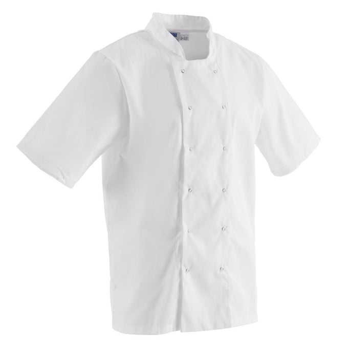 Veste de cuisine mixte Boston manches courtes blanche - Whites Chefs Clothing