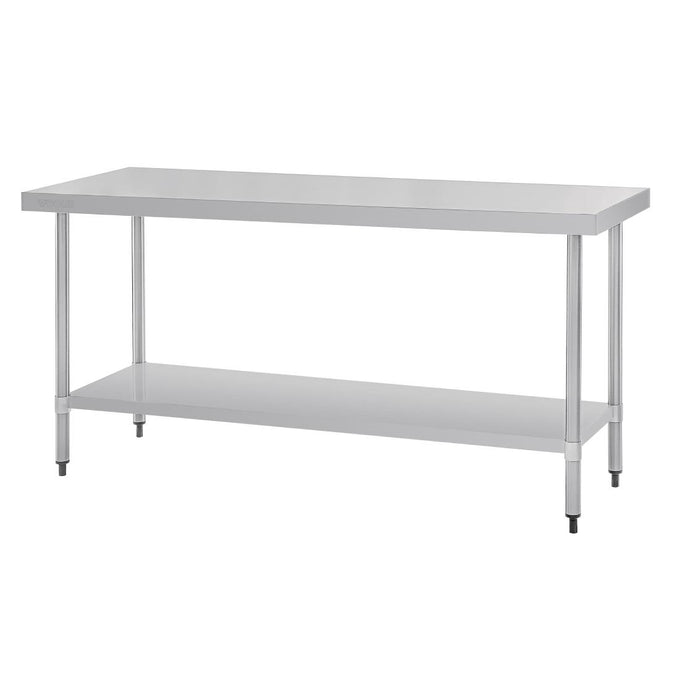 Table de préparation sans rebord en acier inoxydable 1800 × 600 mm - Vogue