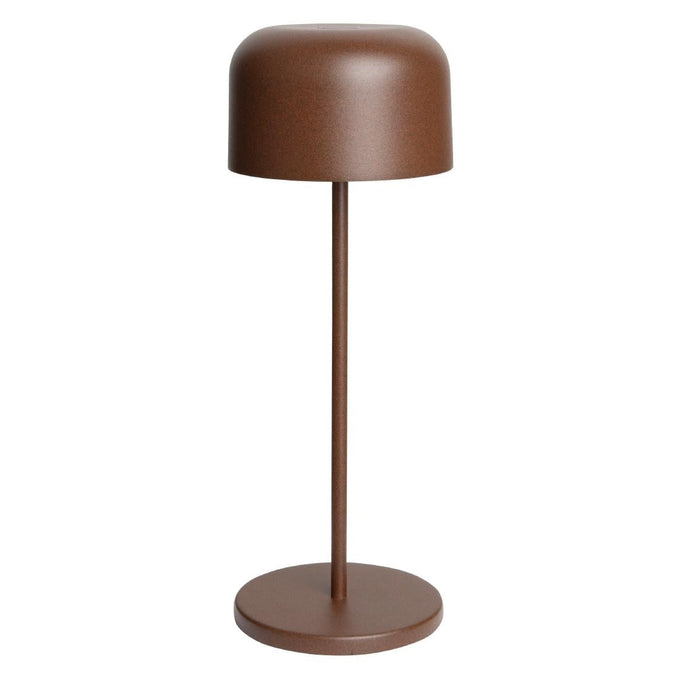 Lampe de table avec abat-jour rond Lucca marron 300 mm - Olympia