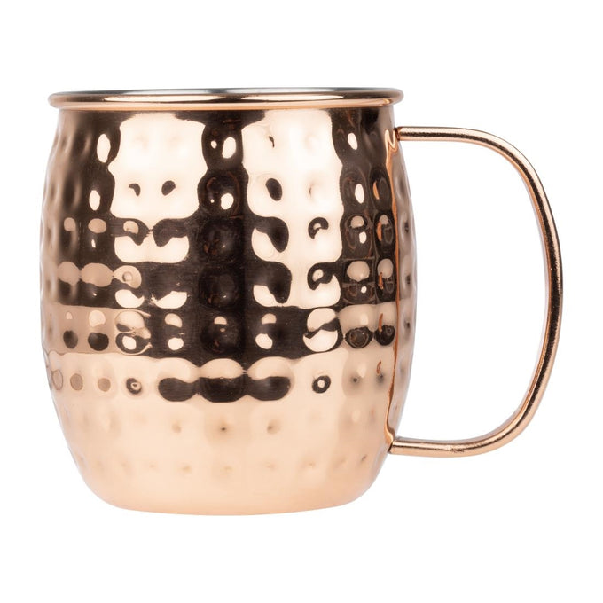 Mugs en acier inoxydable martelé Barware 440 ml cuivre - Olympia