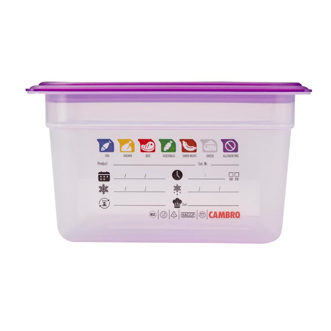 Bac en polypropylène Safetrak IML GN 1/2 150 mm - Cambro