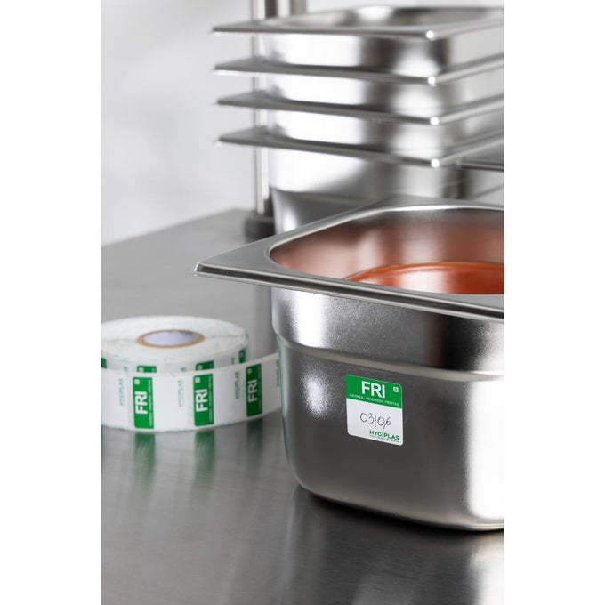 Étiquettes alimentaires code couleur vert vendredi 24 mm (lot de 1000) - Hygiplas