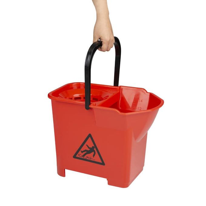 Seau essoreur rouge 14 L - Jantex