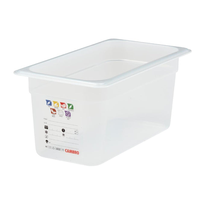 Bac en polypropylène Safetrak IML GN 1/3 150 mm - Cambro