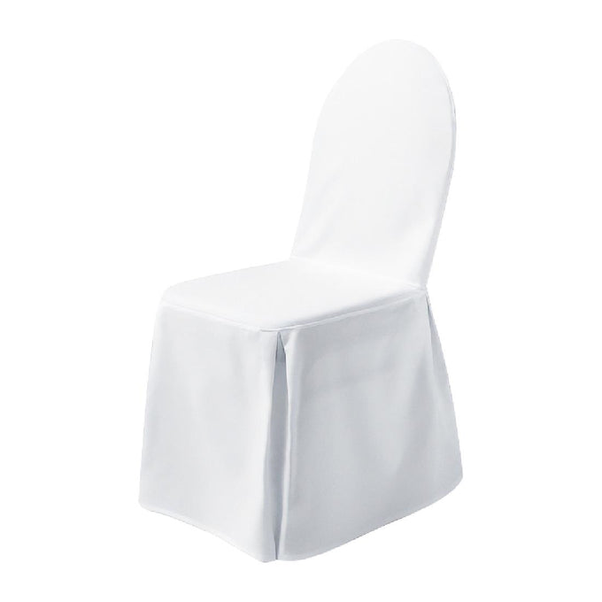 Housse de chaise tricotée Excellent sans noeuds blanche - Dena