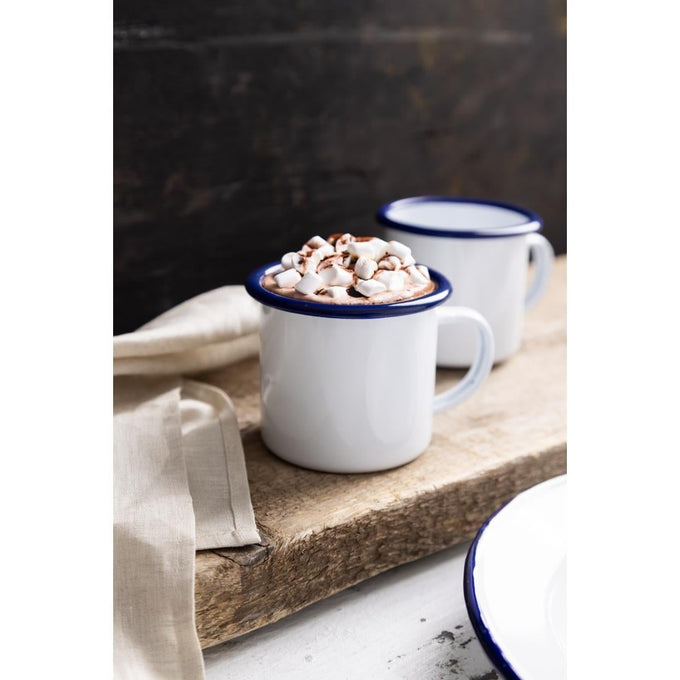 Mug en acier émaillé (lot de 6) - Olympia
