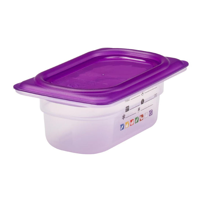 Bac en polypropylène Safetrak IML GN 1/9 65 mm - Cambro