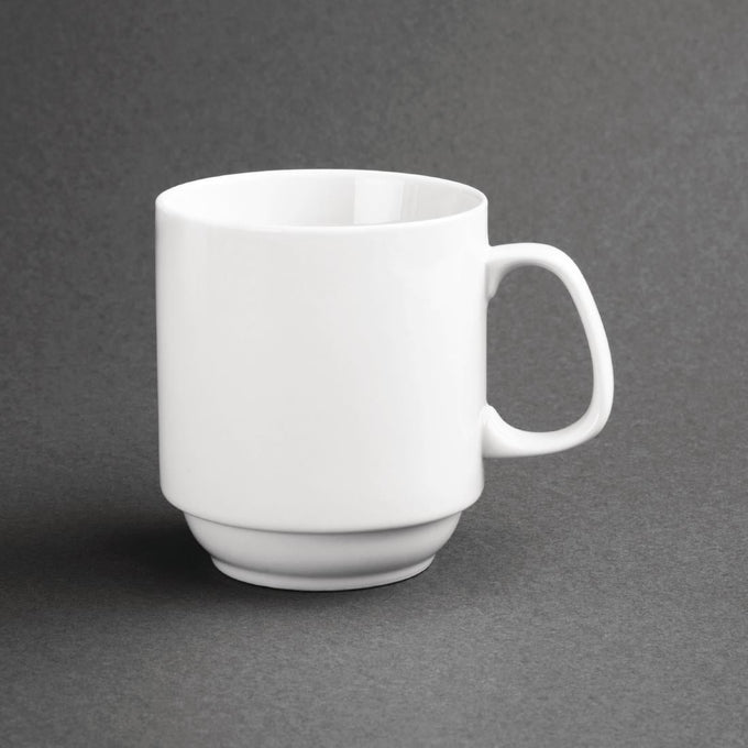 Mugs empilables blancs 284 ml (lot de 12) - Olympia