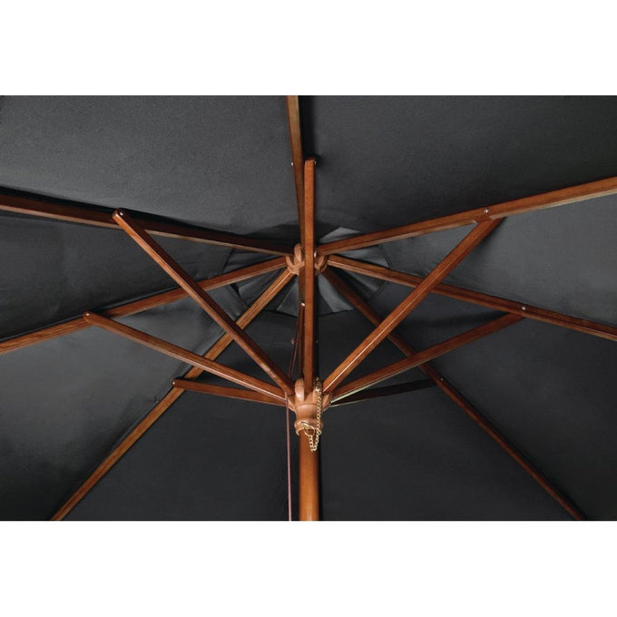 Parasol rond noir 3m - Bolero
