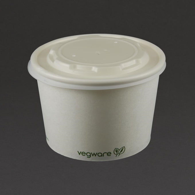 Couvercles CPLA pour bols à soupe compostables (lot de 500) - Vegware