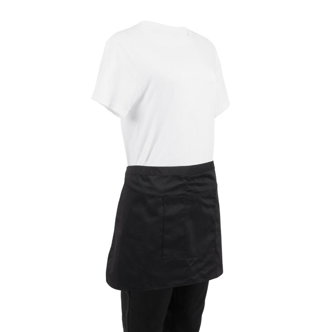 Tablier serveur court noir - Whites Chefs Clothing