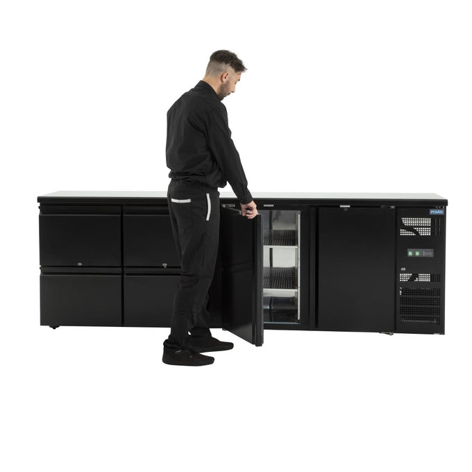 Arrière-bar Série U 2 portes et 4 tiroirs - 698 L - Polar