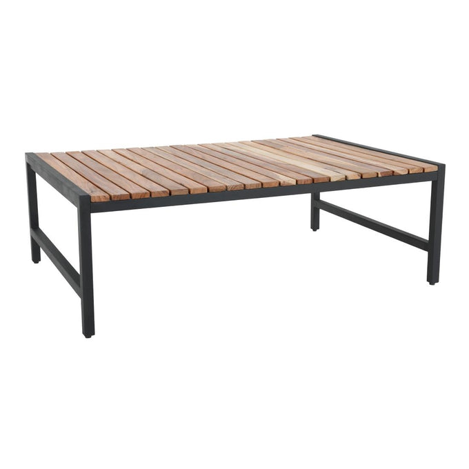 Table basse en acier et acacia 1 200 × 800 mm - Bolero