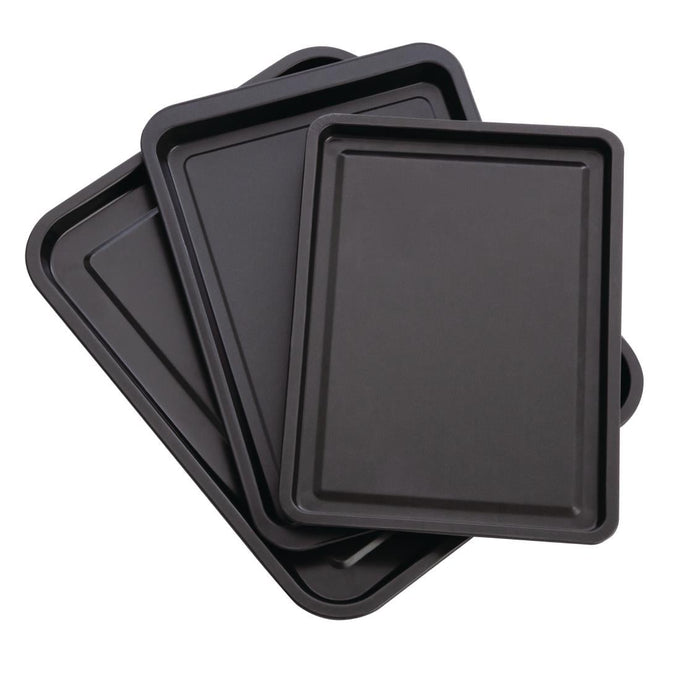Lot de 3 plaques de cuisson antiadhésives