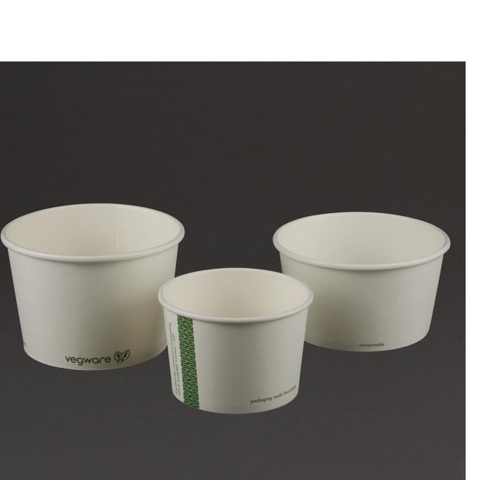 Bols à soupe / glace compostables 455 ml (lot de 500) - Vegware