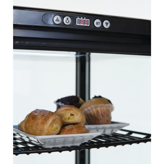 Vitrine réfrigérée avec portes incurvées Série C noire 235 L - Polar