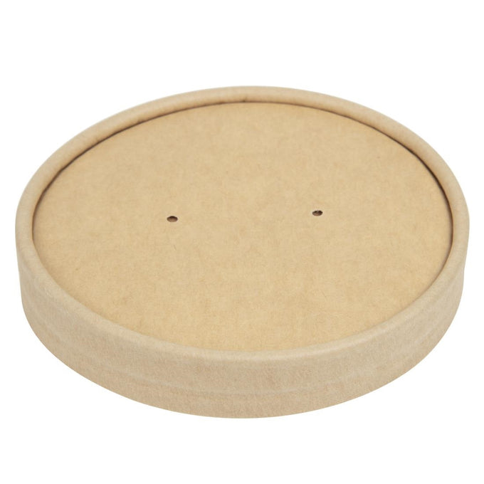Couvercles pour bols à soupe kraft micro-ondables recyclables 450 ml (lot de 500) - Colpac