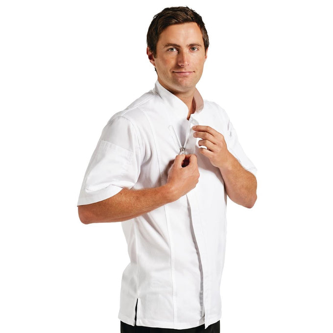 Veste de cuisine mixte Cool Vent Urban Springfield blanche - Chef Works