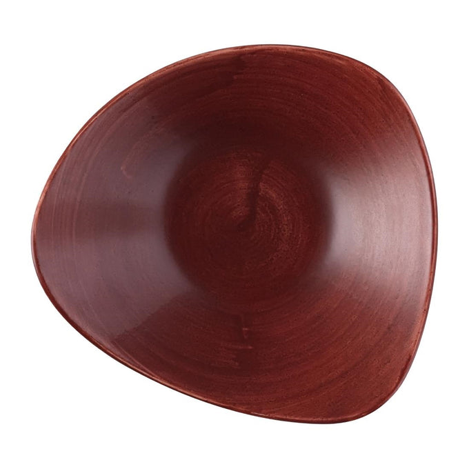 Bols triangulaires Stonecast Patina Lotus Red Rust 235 mm (lot de 12) - Churchill