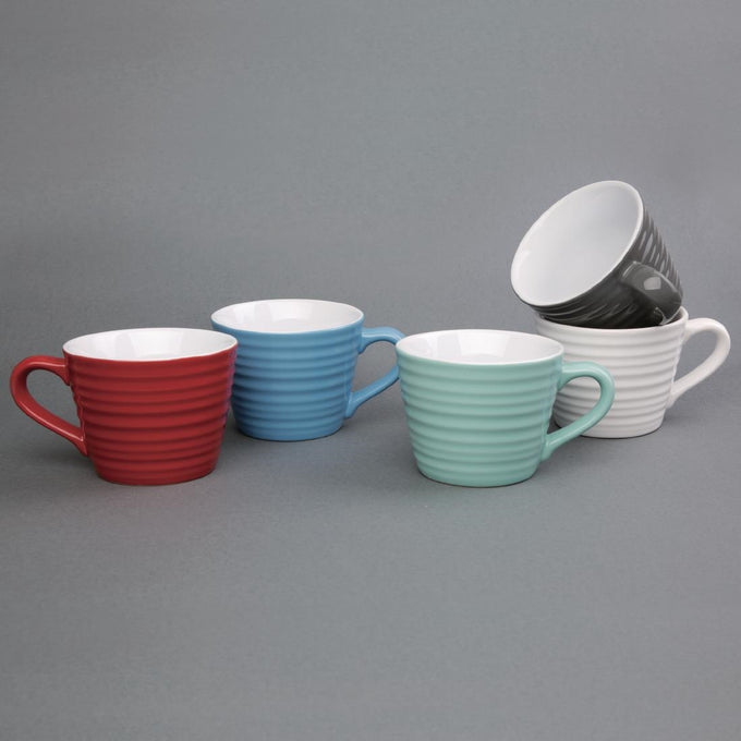 Mugs Café Aroma rouges 230 ml (lot de 6) - Olympia