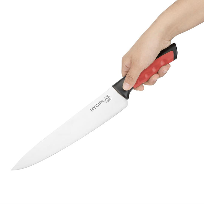 Couteau de cuisine Pro rouge 25 cm - Hygiplas