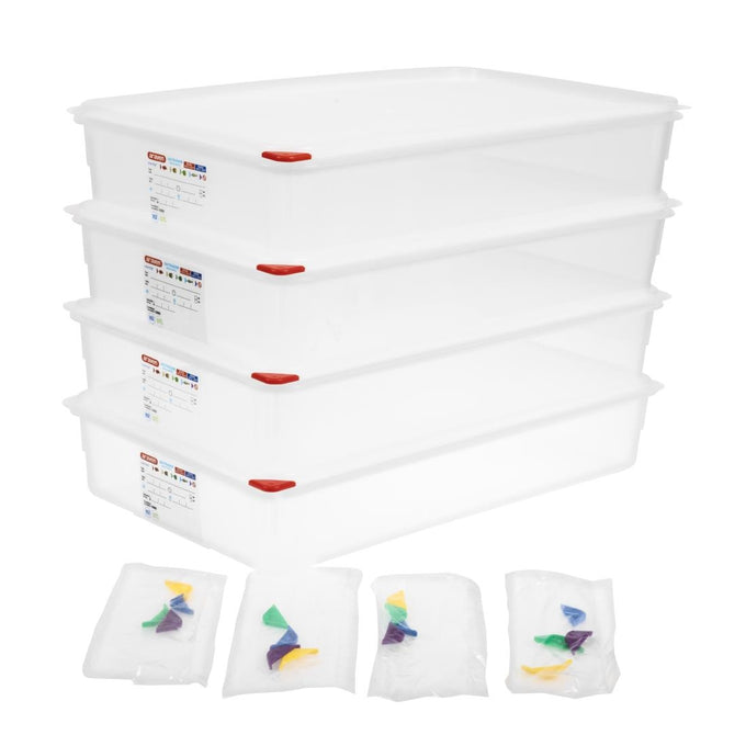 Boîtes alimentaires GN 1/1 13,7 L (lot de 4) - Araven