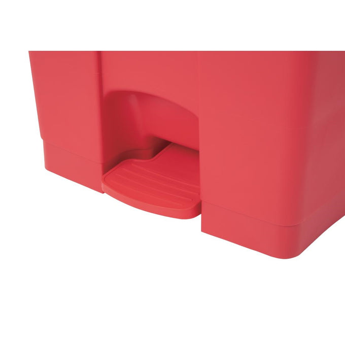 Poubelle de cuisine à pédale rouge 65 L - Jantex