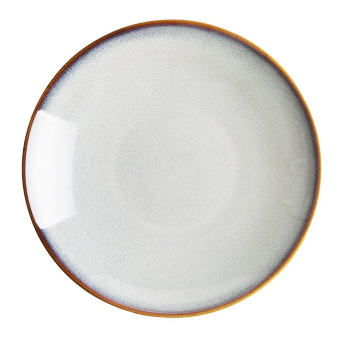 Assiettes Creuses Drift Gris Uni 260 mm (lot de 4) - Olympia