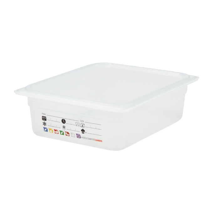 Bac en polypropylène Safetrak IML GN 1/2 100 mm - Cambro
