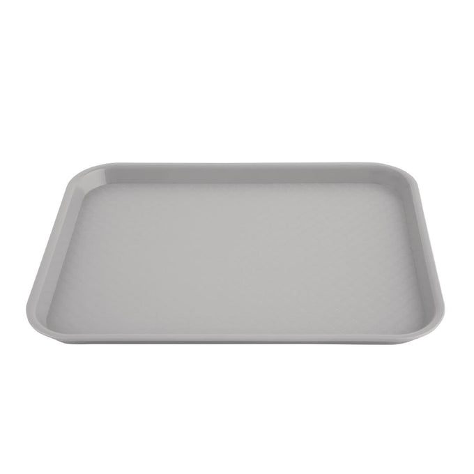 Plateau fast food en plastique Kristallon gris 275 × 353 mm - Olympia