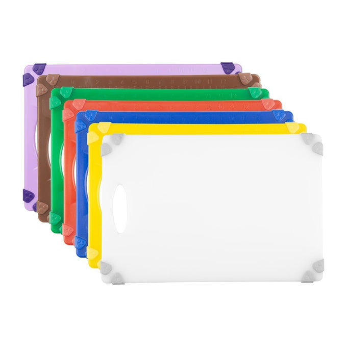 Ensemble de planches à découper antidérapantes professionnelles 458 × 306 × 12 mm (lot de 7) - Hygiplas