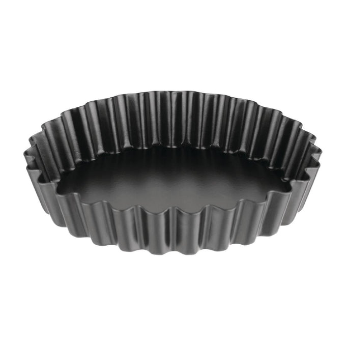 Moule à tartelette cannelé antiadhésif avec fond amovible 10 cm (lot de 3) - Vogue