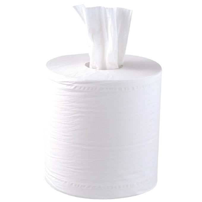 Bobines blanches 2 plis à dévidage central (lot de 6) - Jantex