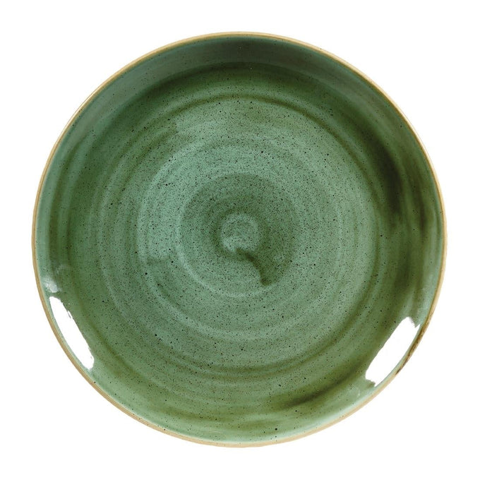 Assiettes rondes Stonecast Samphire Green 288 mm (lot de 12) - Churchill