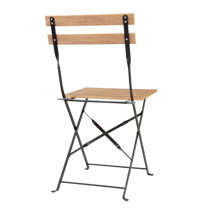 Chaises de terrasse pliantes Perth effet bois (lot de 2) - Bolero