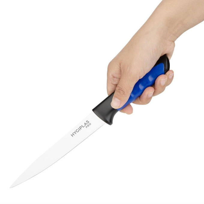 Couteau à filet Pro bleu 15 cm - Hygiplas