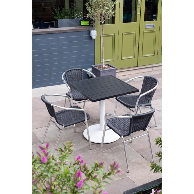 Pied de table en fonte blanc - L 548 x P 548 x H 728 mm - Bolero