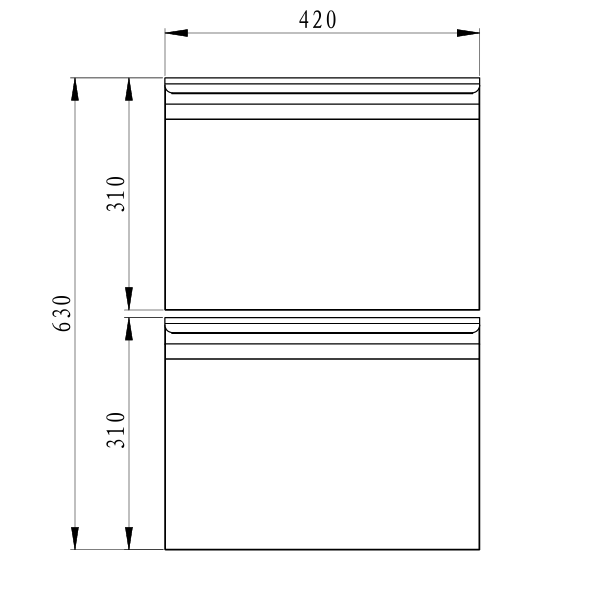 Kit 2 tiroirs 1/2 standard pour table réfrigérée profondeur 700 mm - Unninox