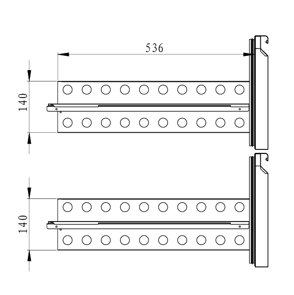 Kit 2 tiroirs 1/2 standard pour table réfrigérée profondeur 700 mm - Unninox