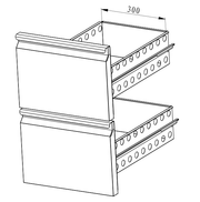 Kit 2 tiroirs 1/2 standard pour table réfrigérée profondeur 700 mm - Unninox