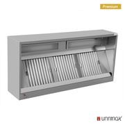 Hotte caisson inox soudée - L 2000 x P 1100 x H 450 mm - Unninox